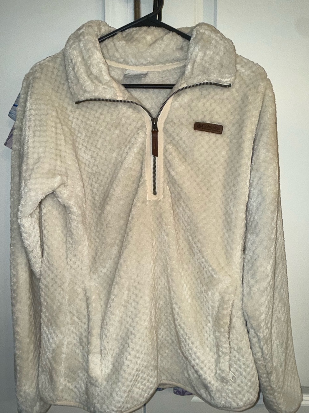 Columbia Cream Sherpa Half-Zip Pullover